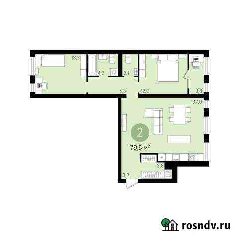 2-комнатная квартира, 79.6 м², 7/9 эт. на продажу в Екатеринбурге Екатеринбург