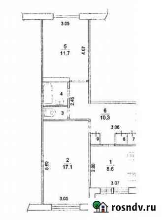 2-комнатная квартира, 55.3 м², 2/5 эт. на продажу в Раменском Раменское
