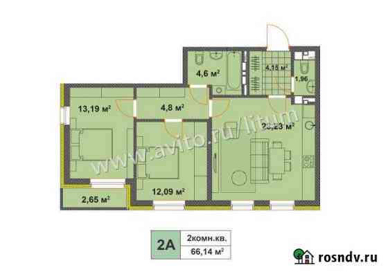 2-комнатная квартира, 66 м², 3/17 эт. на продажу в Ижевске Ижевск