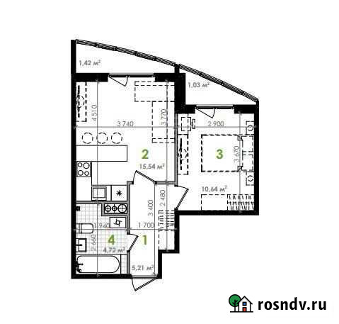 1-комнатная квартира, 38 м², 13/16 эт. на продажу в Великом Новгороде Великий Новгород - изображение 1