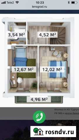 Таунхаус 71 м² на участке 2 сот. на продажу в Федоровском Ленинградской области Федоровское - изображение 1
