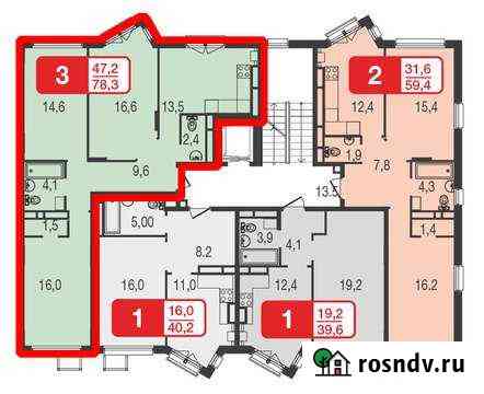 3-комнатная квартира, 78.3 м², 3/5 эт. на продажу в Химках Химки