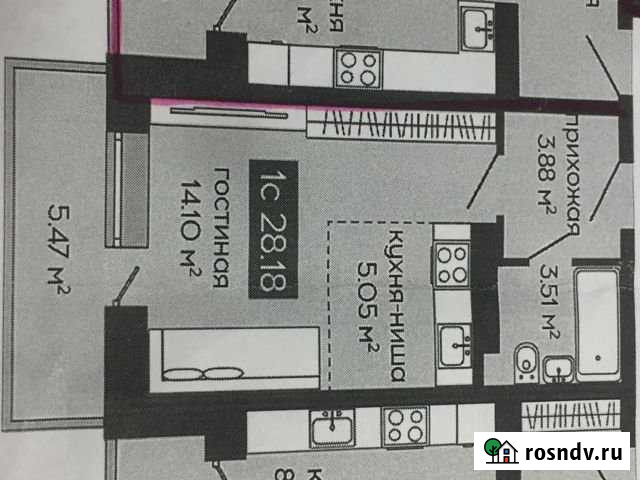 1-комнатная квартира, 32 м², 8/16 эт. на продажу в Чебоксарах Чебоксары - изображение 1