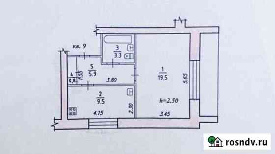 1-комнатная квартира, 39 м², 1/2 эт. на продажу в Некрасовке Некрасовка