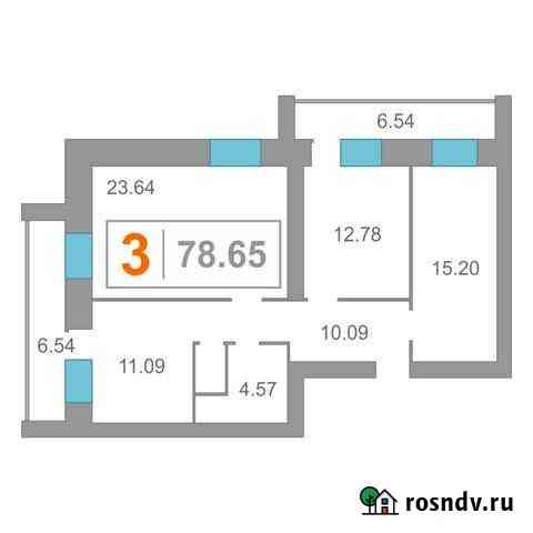 3-комнатная квартира, 81.5 м², 13/16 эт. на продажу в Тюмени Тюмень