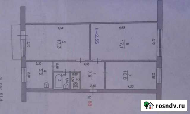 3-комнатная квартира, 63 м², 5/5 эт. на продажу в Белово Белово - изображение 1