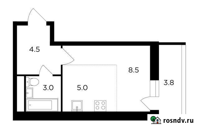Квартира-студия, 22.9 м², 2/17 эт. на продажу в Химках Химки - изображение 1