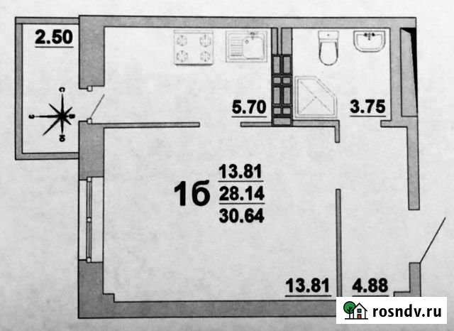 1-комнатная квартира, 28.1 м², 7/16 эт. на продажу в Березовском Свердловской области Березовский - изображение 1