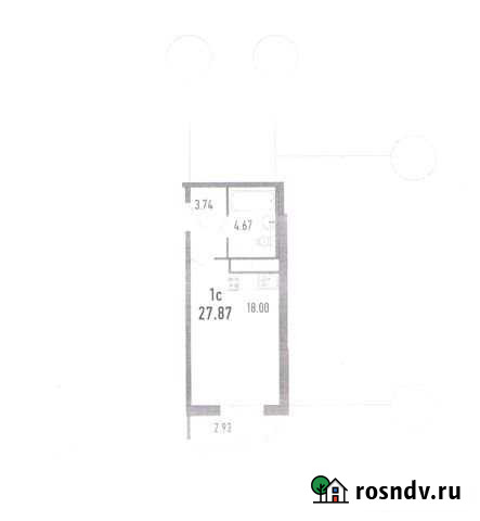 Квартира-студия, 27.9 м², 3/12 эт. на продажу в Мурино Мурино - изображение 1