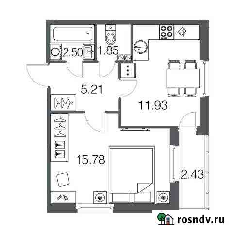 1-комнатная квартира, 37.3 м², 1/4 эт. на продажу в Токсово Токсово