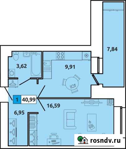 1-комнатная квартира, 41 м², 1/5 эт. на продажу в Северодвинске Северодвинск - изображение 1