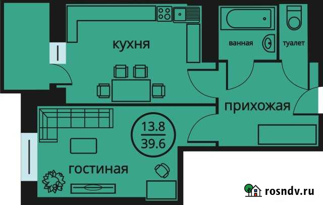 1-комнатная квартира, 39.6 м², 9/17 эт. на продажу в Тюмени Тюмень - изображение 1