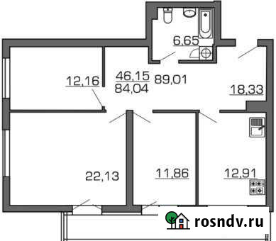3-комнатная квартира, 89 м², 8/26 эт. на продажу в Самаре Самара - изображение 1