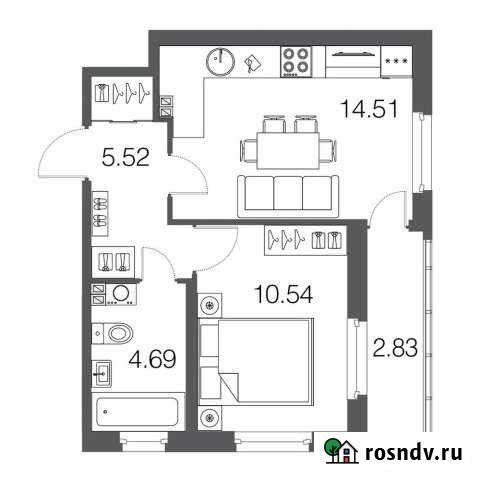 1-комнатная квартира, 35.2 м², 3/4 эт. на продажу в Токсово Токсово - изображение 1