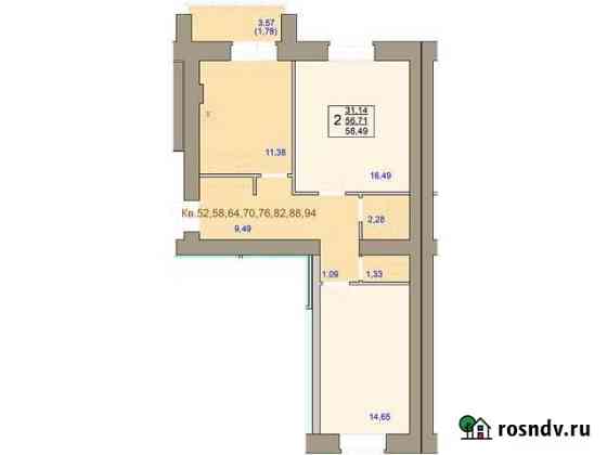 2-комнатная квартира, 58.5 м², 8/9 эт. на продажу в Костроме Кострома
