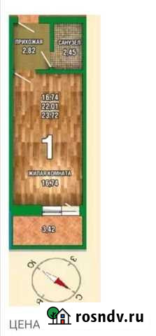 Квартира-студия, 23 м², 14/18 эт. на продажу в Тамбове Тамбов - изображение 1