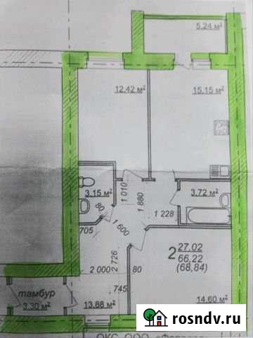 2-комнатная квартира, 69 м², 7/15 эт. на продажу в Брянске Брянск - изображение 1