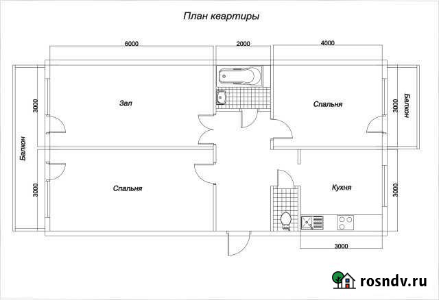 3-комнатная квартира, 68 м², 5/5 эт. на продажу в Черемхово Черемхово - изображение 1