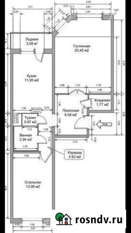 2-комнатная квартира, 62 м², 2/17 эт. на продажу в Долгопрудном Долгопрудный - изображение 1