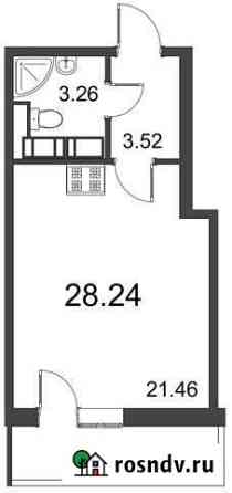 Квартира-студия, 28.2 м², 21/25 эт. на продажу в Кудрово Кудрово