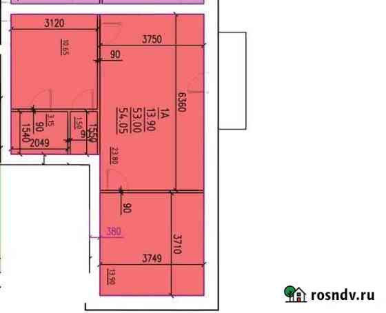 1-комнатная квартира, 54.1 м², 3/3 эт. на продажу в Лениногорске Лениногорск