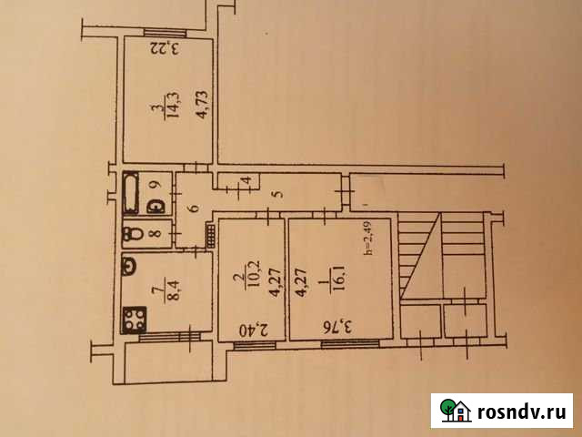 3-комнатная квартира, 67.4 м², 1/5 эт. на продажу в Братске Братск - изображение 1