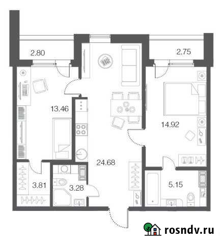 2-комнатная квартира, 65.3 м², 2/5 эт. на продажу в Сестрорецке Сестрорецк - изображение 1