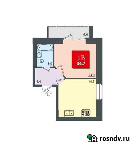 1-комнатная квартира, 36.7 м², 3/7 эт. на продажу в Волгограде Волгоград - изображение 1