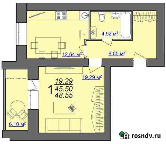 1-комнатная квартира, 49 м², 7/14 эт. на продажу в Брянске Брянск