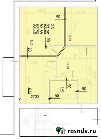 2-комнатная квартира, 59.7 м², 3/3 эт. на продажу в Лениногорске Лениногорск - изображение 1