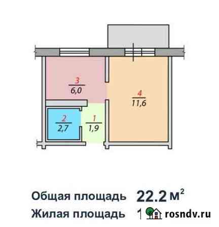 1-комнатная квартира, 22 м², 5/8 эт. на продажу в Новокузнецке Новокузнецк