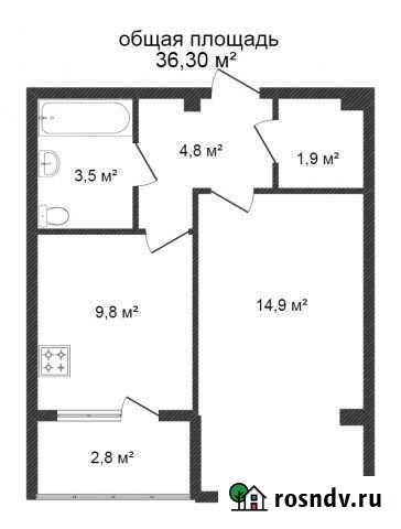 1-комнатная квартира, 36.6 м², 7/17 эт. на продажу в Тюмени Тюмень - изображение 1