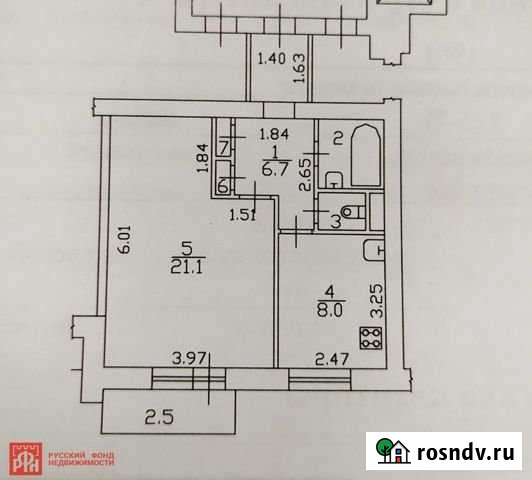 1-комнатная квартира, 40 м², 3/7 эт. на продажу в Петергофе Петергоф - изображение 1