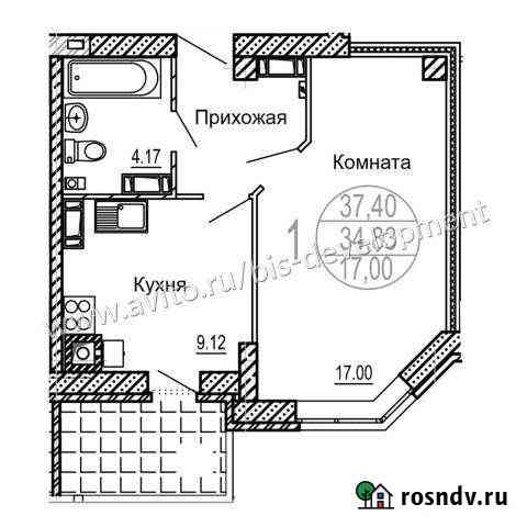 1-комнатная квартира, 37.4 м², 6/10 эт. на продажу в Волгограде Волгоград