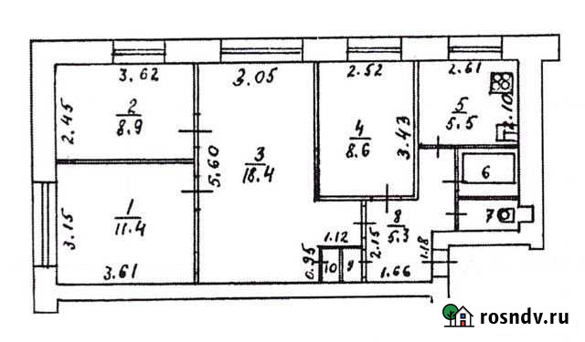 4-комнатная квартира, 62.4 м², 1/5 эт. на продажу в Кирове Киров - изображение 1