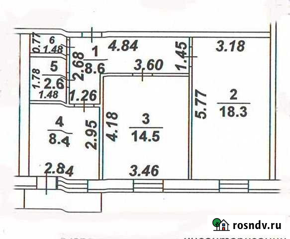 2-комнатная квартира, 56 м², 5/6 эт. на продажу в Борисоглебске Борисоглебск - изображение 1