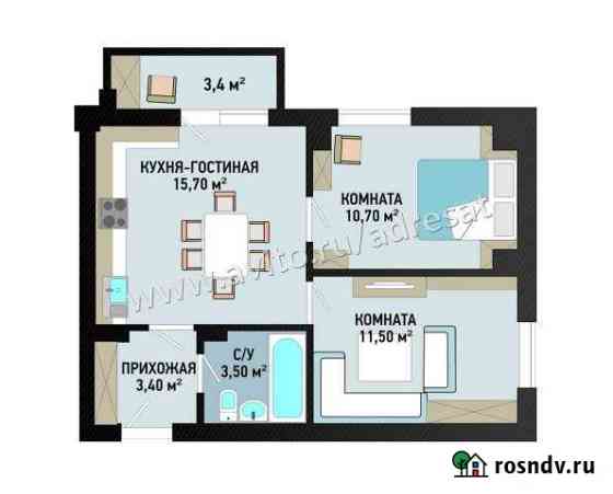 2-комнатная квартира, 46.7 м², 15/16 эт. на продажу в Волгограде Волгоград