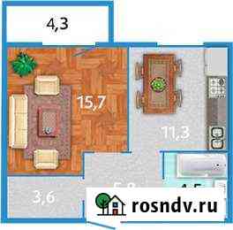1-комнатная квартира, 40.9 м², 7/12 эт. на продажу во Всеволожске Всеволожск