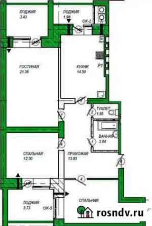 3-комнатная квартира, 91.7 м², 2/10 эт. на продажу в Йошкар-Оле Йошкар-Ола