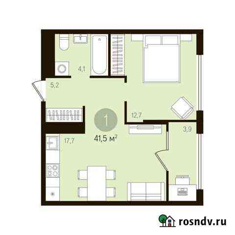 1-комнатная квартира, 43.4 м², 8/16 эт. на продажу в Тюмени Тюмень