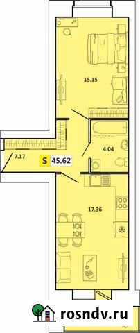 2-комнатная квартира, 46 м², 1/11 эт. на продажу в Архангельске Архангельск - изображение 1