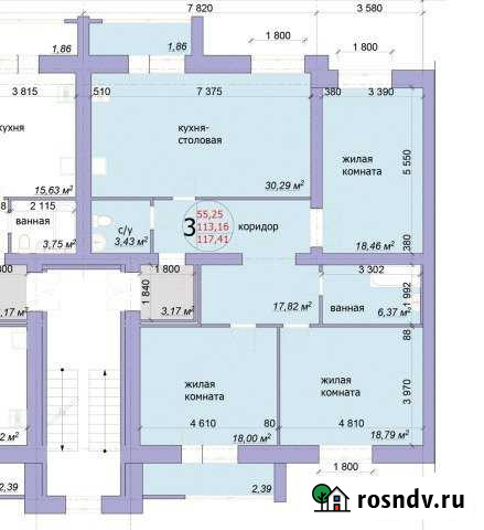 3-комнатная квартира, 117 м², 3/4 эт. на продажу в Брянске Брянск - изображение 1
