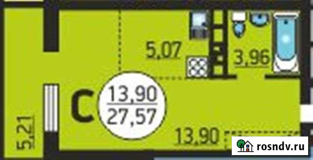 Квартира-студия, 27.6 м², 9/25 эт. на продажу в Новосибирске Новосибирск - изображение 1