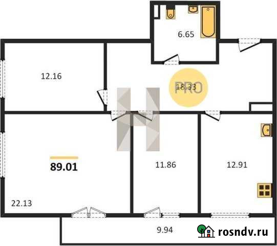 3-комнатная квартира, 89 м², 8/26 эт. на продажу в Самаре Самара - изображение 1