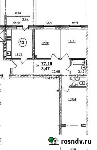 3-комнатная квартира, 80.7 м², 4/5 эт. на продажу в Кстово Кстово - изображение 1