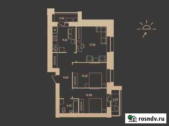 3-комнатная квартира, 71.7 м², 13/17 эт. на продажу в Барнауле Барнаул