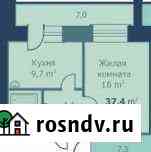 1-комнатная квартира, 37.4 м², 5/12 эт. на продажу в Благовещенске Амурской области Благовещенск
