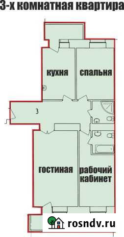 3-комнатная квартира, 106 м², 10/15 эт. на продажу в Благовещенске Амурской области Благовещенск - изображение 1
