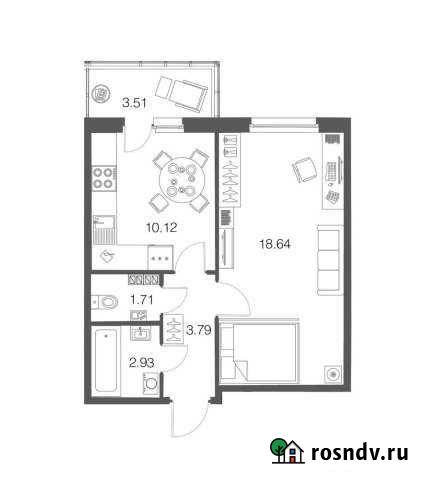 1-комнатная квартира, 37 м², 2/4 эт. на продажу в Токсово Токсово - изображение 1