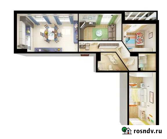 3-комнатная квартира, 82.8 м², 2/16 эт. на продажу в Мурино Мурино - изображение 1